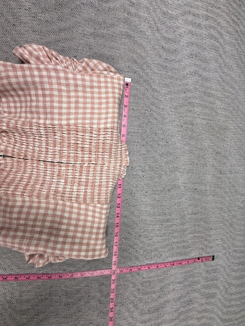 Reformation Linen Button-Down Crop Top Women Size 10 Pink